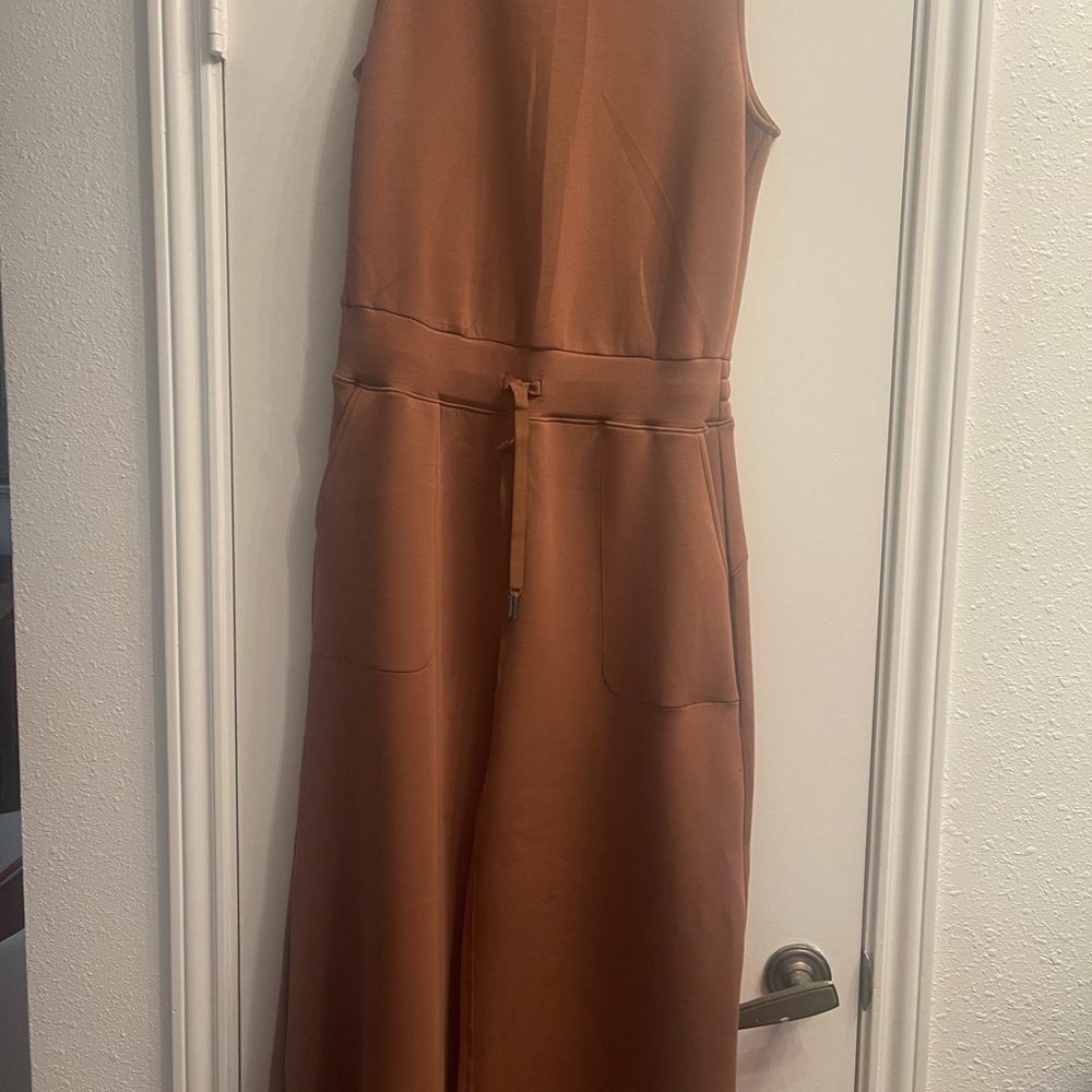 SPANX Rust Sleeveless Jumpsuit